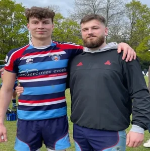 Man of the Match Marcus Clark (l) and Lewis Jones (r)